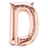 D-rose gold foil letter balloon