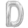 D-silver foil letter balloon