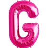 G-magenta foil letter balloon