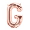 G-rose gold foil letter balloon