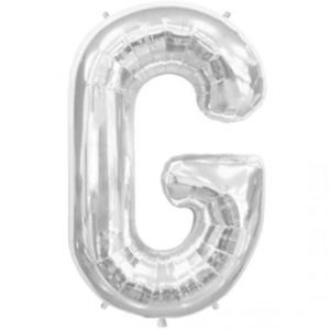 G-silver foil letter balloon