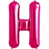 H-magenta foil letter balloon