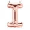 I-rose gold foil letter balloon