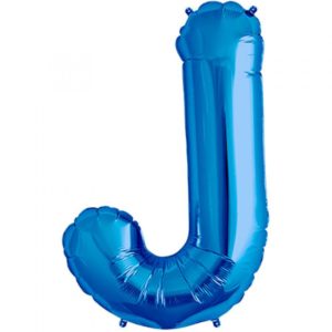 J-blue foil letter balloon