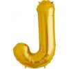 J-gold foil letter balloon