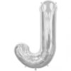 J-silver foil letter balloon