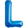 L-blue foil letter balloon