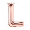 L-rose gold foil letter balloon