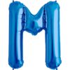 M-blue foil letter balloon