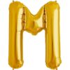 M-gold foil letter balloon