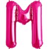 M-magenta foil letter balloon