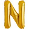 N-gold foil letter balloon