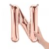 N-rose gold foil letter balloon