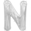 N-silver foil letter balloon