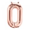 O-rose gold foil letter balloon