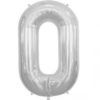 O-silver foil letter balloon