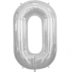 O-silver foil letter balloon