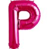 P-magenta foil letter balloon