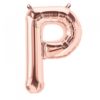 P-rose gold foil letter balloon