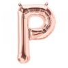 P-rose gold foil letter balloon