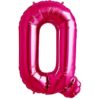 Q-magenta foil letter balloon