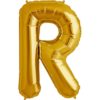 R-gold foil letter balloon