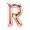 R-rose gold foil letter balloon