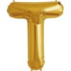 T-gold foil letter balloon