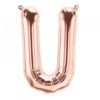 U-rose gold foil letter balloon