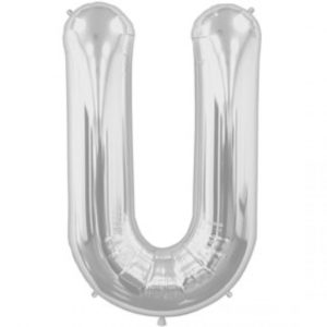 U-silver foil letter balloon