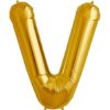 V-gold foil letter balloon