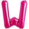 W-magenta foil letter balloon
