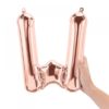 W-rose gold foil letter balloon