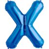 X-blue foil letter balloon