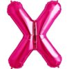 X-magenta foil letter balloon