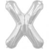 X-silver foil letter balloon