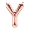 Y-rose gold foil letter balloon