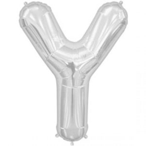 Y-silver foil letter balloon