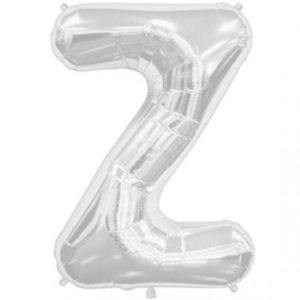 Z-silver foil letter balloon